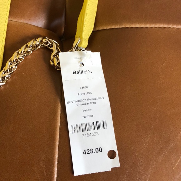 FURLA USA Metropolis S Shoulder Bag Yellow - Picture 3 of 8